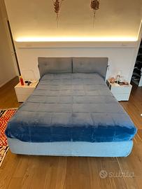 Letto contenitore matrimoniale + materasso