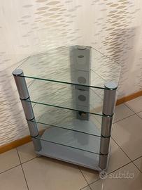 Mobiletto Scaffale in vetr A73 x L60 x P50