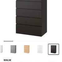 Cassettiera Ikea Malm, 6 cassetti.