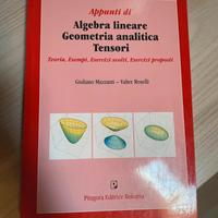 Libro Algebra lineare geometria analitica tensori