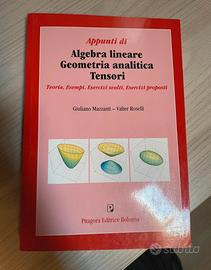 Libro Algebra lineare geometria analitica tensori