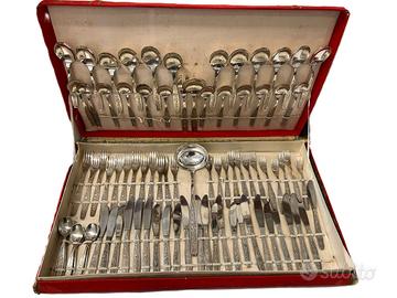 SERVIZIO POSATE DA 12 PAX IN ACCIAO DECORATO