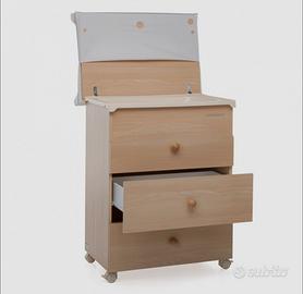 Cassettiera fasciatoio con bagnetto