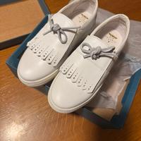 Scarpe donna in pelle bianche