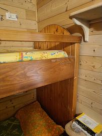 letto castello in legno abete