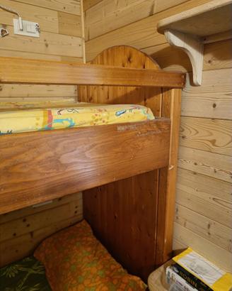 letto castello in legno abete