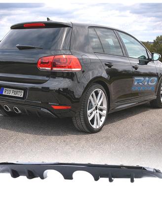 DIFFUSORE VOLKSWAGEN VW GOLF MK6 08-12 NERO LUCIDO