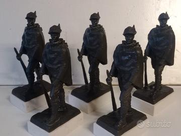statue alpino in resina bronzata