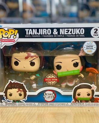 Funko pop demon slayer tanjiro e nezuko 2 pack