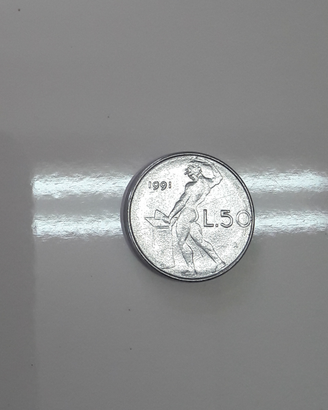 Moneta di 50 lire del 1991 piccola