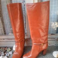 stivali donna pelle anni 70 vintage nr37