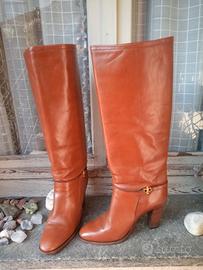 stivali donna pelle anni 70 vintage nr37
