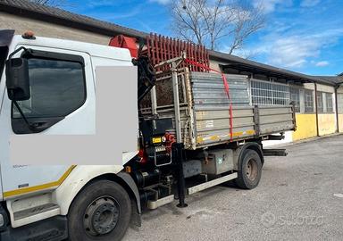 Camion con la Gru ribaltabile trilaterale