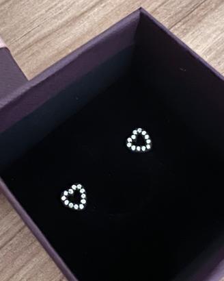 Orecchini a Lobo Stroili a Forma di Cuore con Zirc