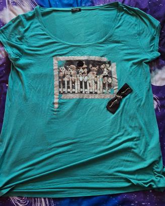 T-Shirt OLTRE verde acqua turchese mis. XXL Usata