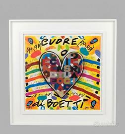 Cuore di Boetti. Bruno Donzelli. Serigrafia 