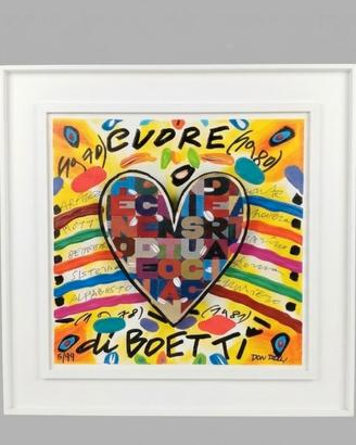 Cuore di Boetti. Bruno Donzelli. Serigrafia 