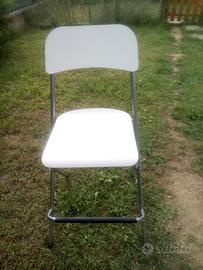 Sedia 2 piegabile bianche