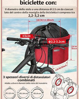 Cestino Rimovibile Anteriore per Bicicletta