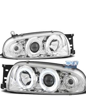 FARI FORD FIESTA MK4 95-99 OCCHI ANGELICI CROMATI