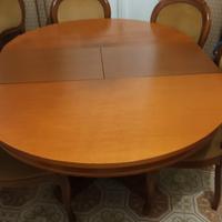 tavolo tondo allungabile piu 6 sedie