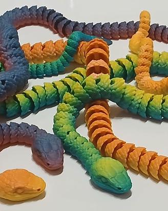 Serpente Articolato 3D Multicolore