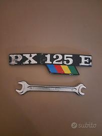 targhetta scocca vespa px 125 e arcobaleno
