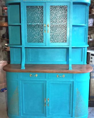 Credenza Turchese stile Shabby Ecletico vintage