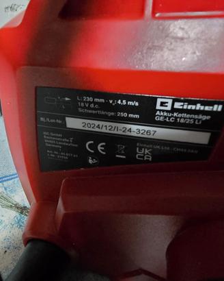 Einhell motosega a batteria