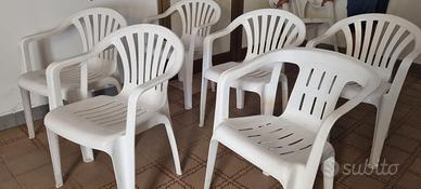 sedie in plastica da interno e esterno