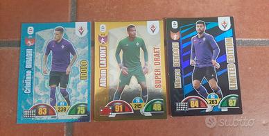 Lotto 3 carte Adrenalyn Fiorentina 2018-2019 rare