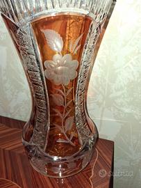 Vaso in cristallo lavorato (vintage)