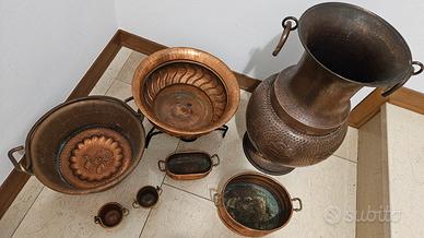 porta piante e vasi in rame