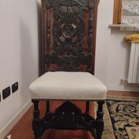  Coppia di poltrone antiche imbottite, probabilmen