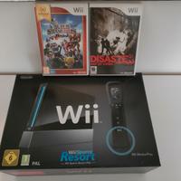 Nintendo Wii Nera Boxata + 2 giochi 