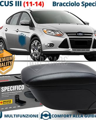 Bracciolo Per Ford Focus 3 SPECIFICO in PELLE-PU