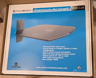 Mensola in vetro temperato ad angolo DVD console