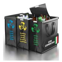 Pattumiera per raccolta differenziata campeggio