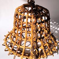 Lampadario in bambù,  Italia anni 60