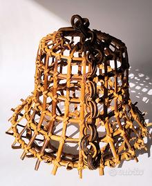 Lampadario in bambù,  Italia anni 60