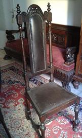 Sedie trono in legno