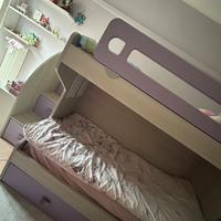 Letto castello bambina lilla