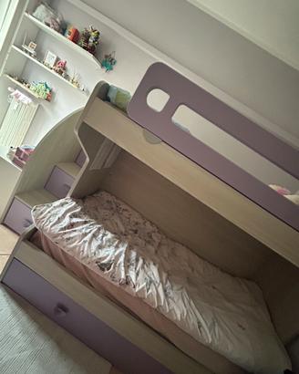 Letto castello bambina lilla Mondo Convenienza