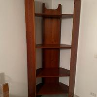 Libreria angolare in teak anni60/70