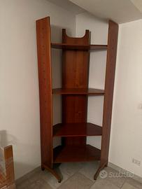 Libreria angolare in teak anni60/70
