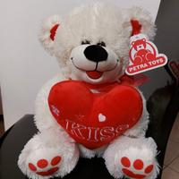 Peluche Orso bianco alto 33cm