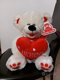 Peluche Orso bianco alto 33cm