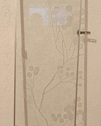 anta vetro decorata x libreria ikea billy 