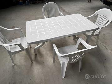 Tavolo da giardino SCAB 140x80 + 4 sedie
