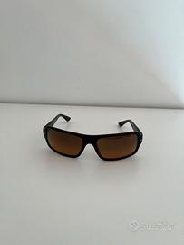 Occhiali unisex stile Persol montatura nera casual